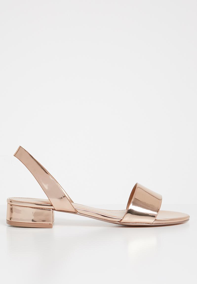 aldo sandals rose gold