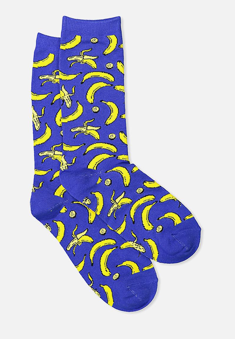 Novelty Banana sock - blue Typo Socks | Superbalist.com