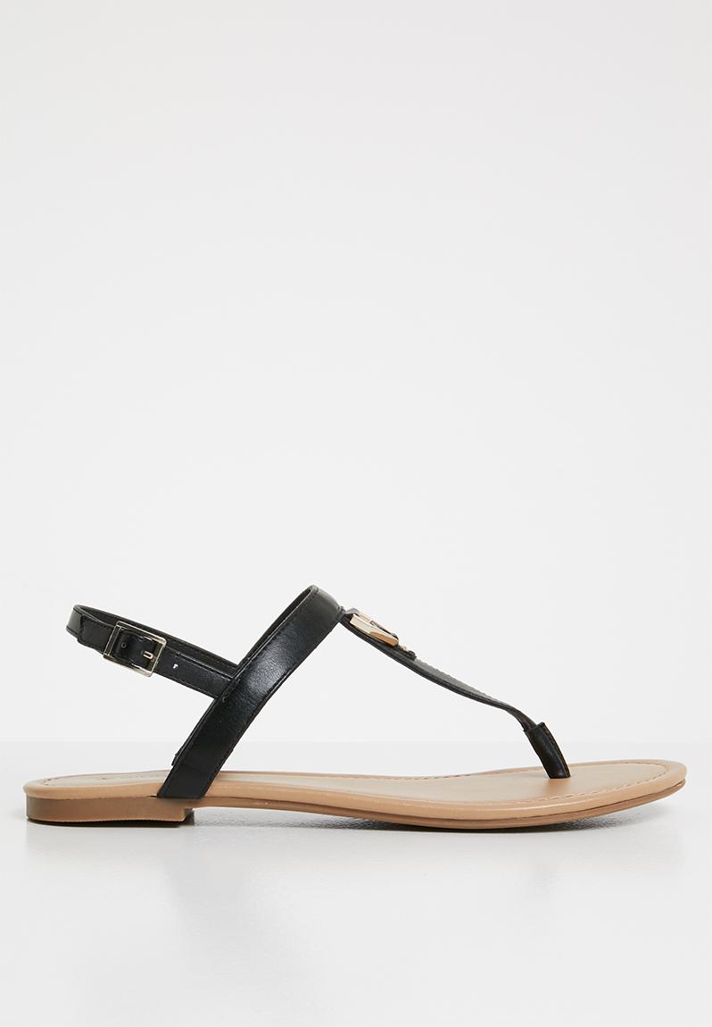 Jadene t-bar sandals - black Call It Spring Sandals & Flip Flops ...