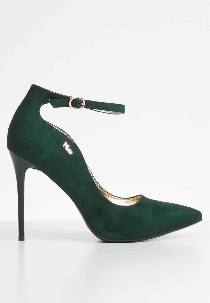 dark green mule heels