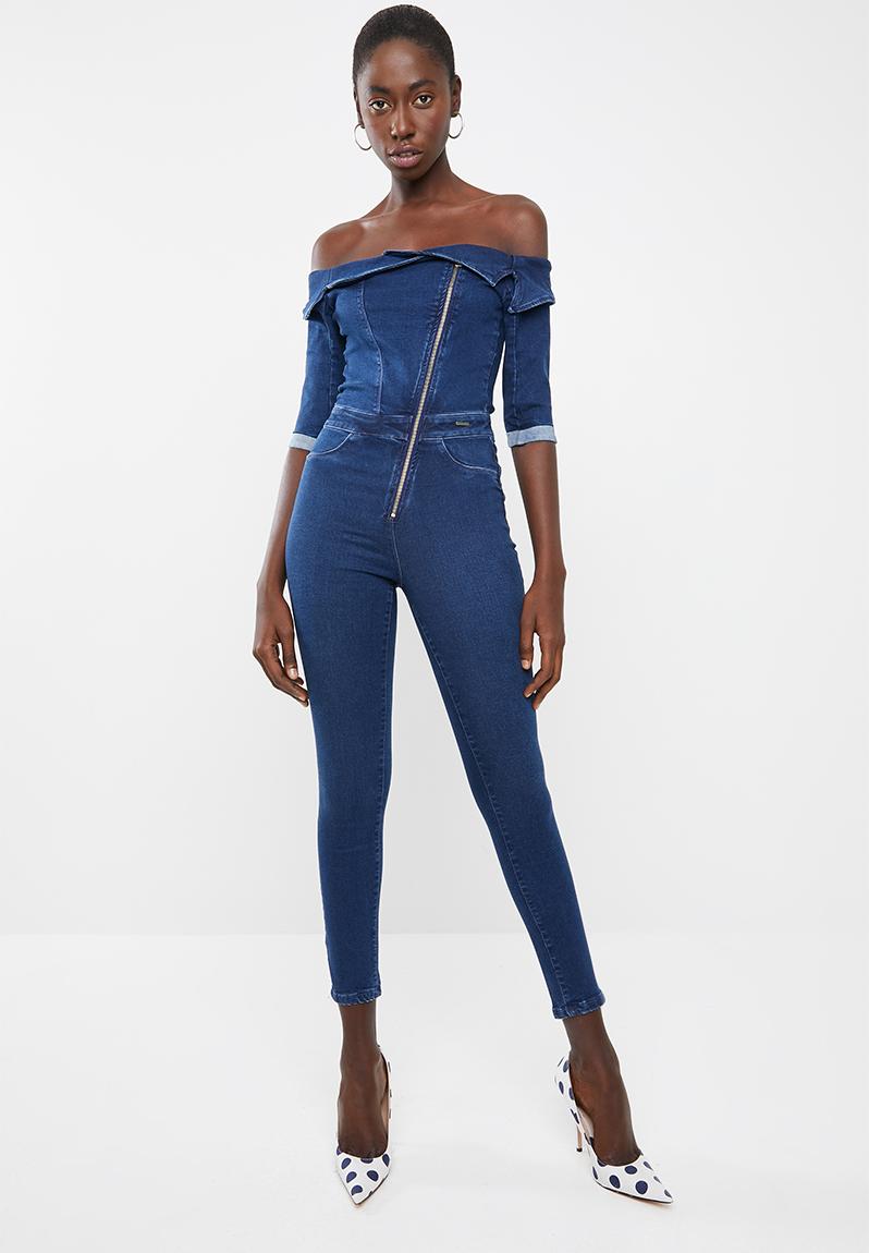 Bardot biker jumpsuit - dark blue SISSY BOY Jumpsuits & Playsuits ...