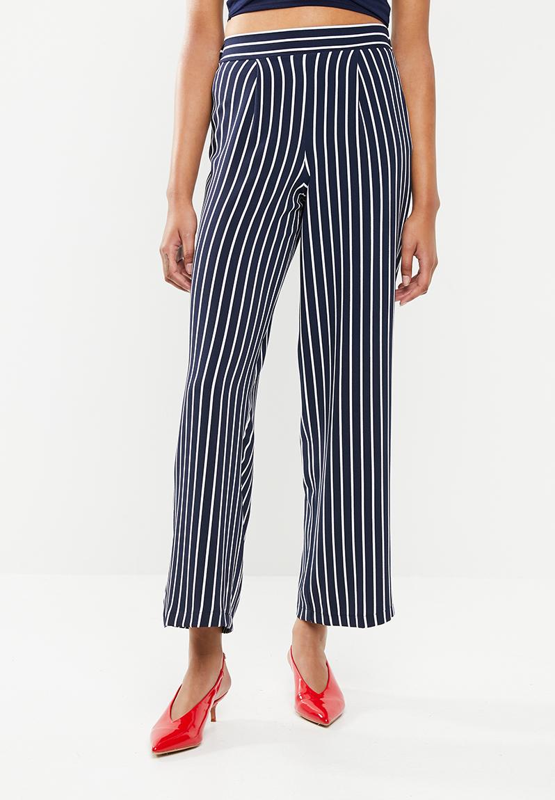 Girls night stripe palazzo - navy & white SISSY BOY Trousers ...