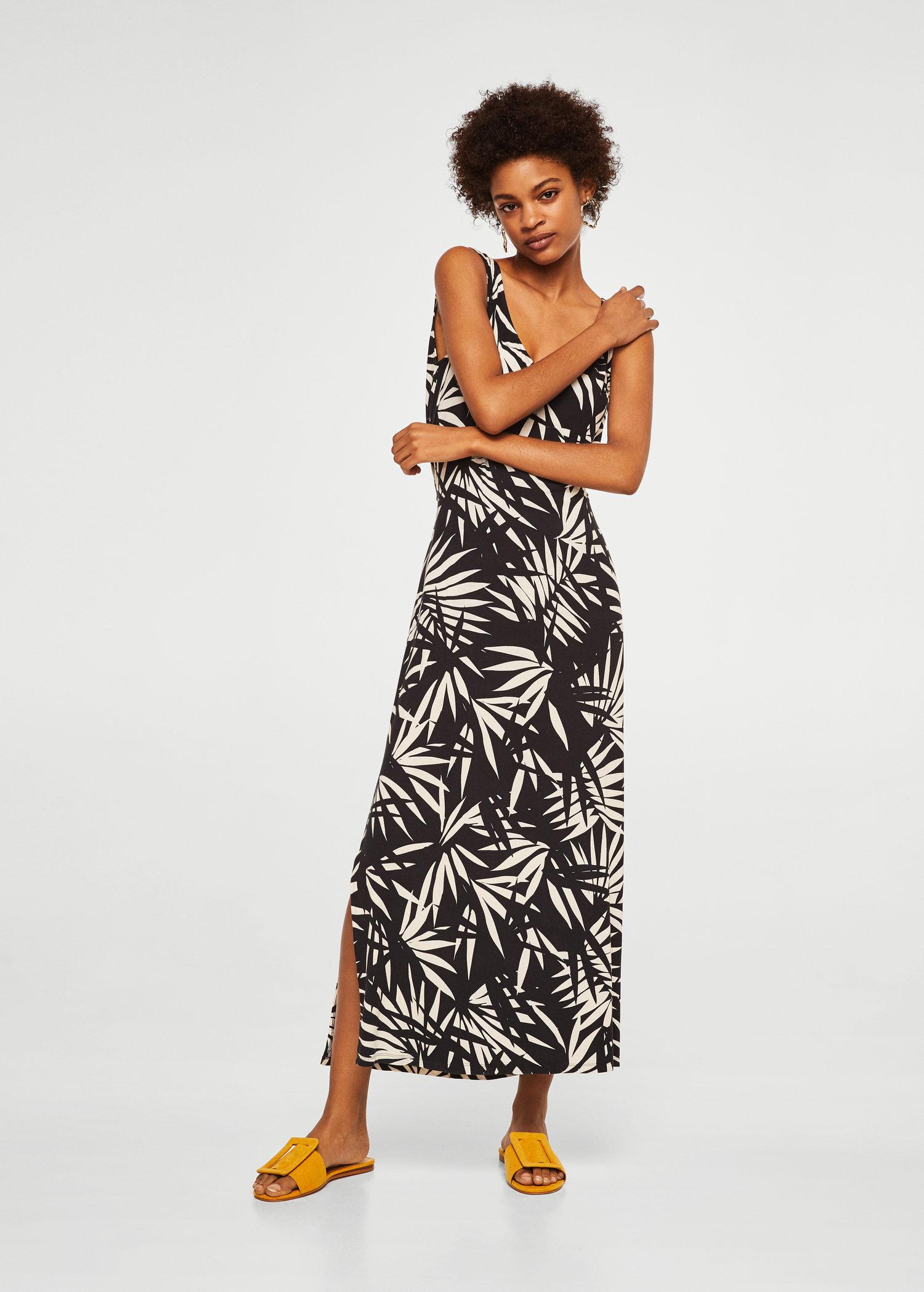 Printed dress - black MANGO Casual | Superbalist.com