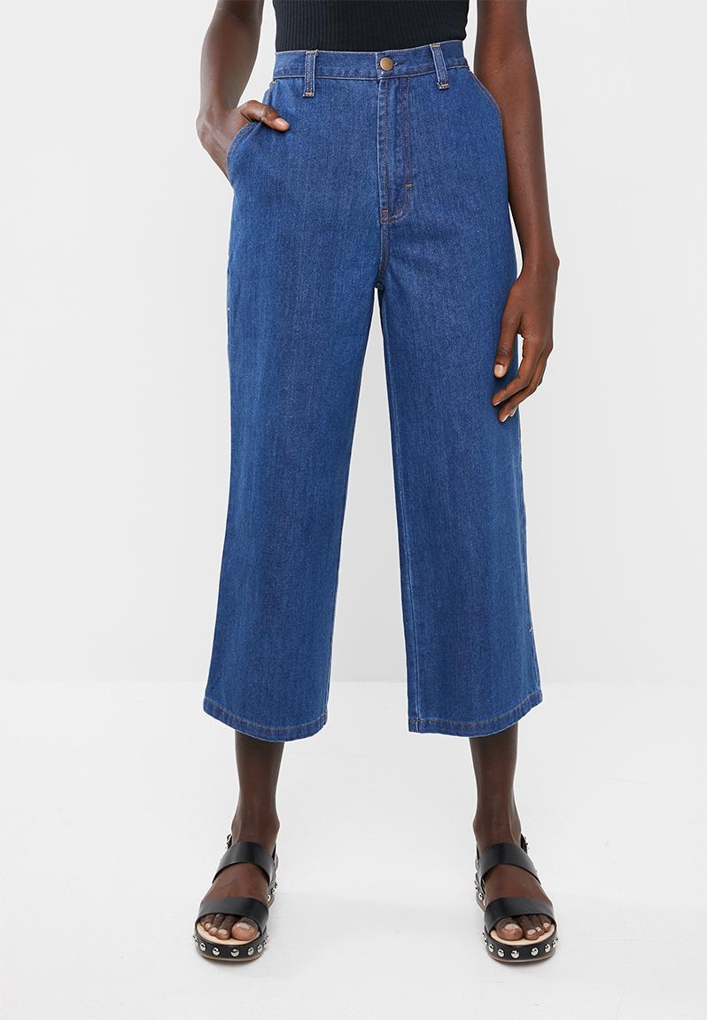 Wide leg jeans with side entry pocket - dark wash Superbalist Jeans ...