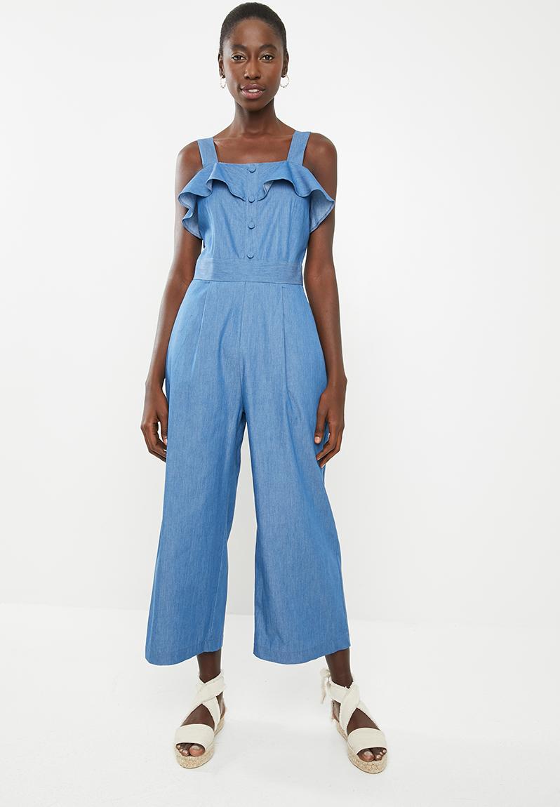 Denim culotte jumpsuit - blue denim Superbalist Jumpsuits & Playsuits ...