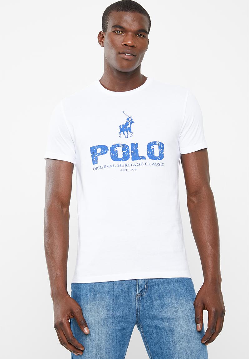 Classic printed crew neck T-shirt - white POLO T-Shirts & Vests ...