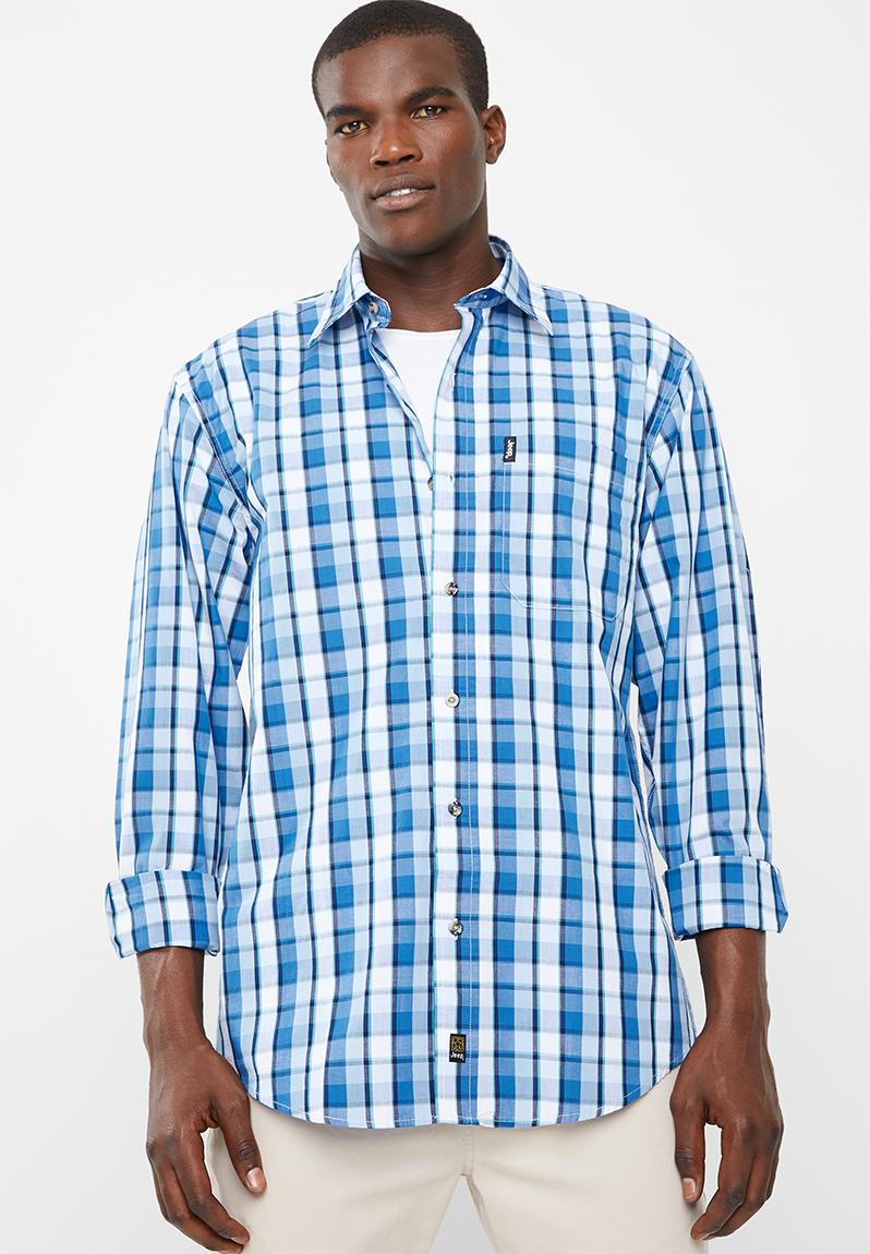Check shirt - blue & white JEEP Shirts | Superbalist.com