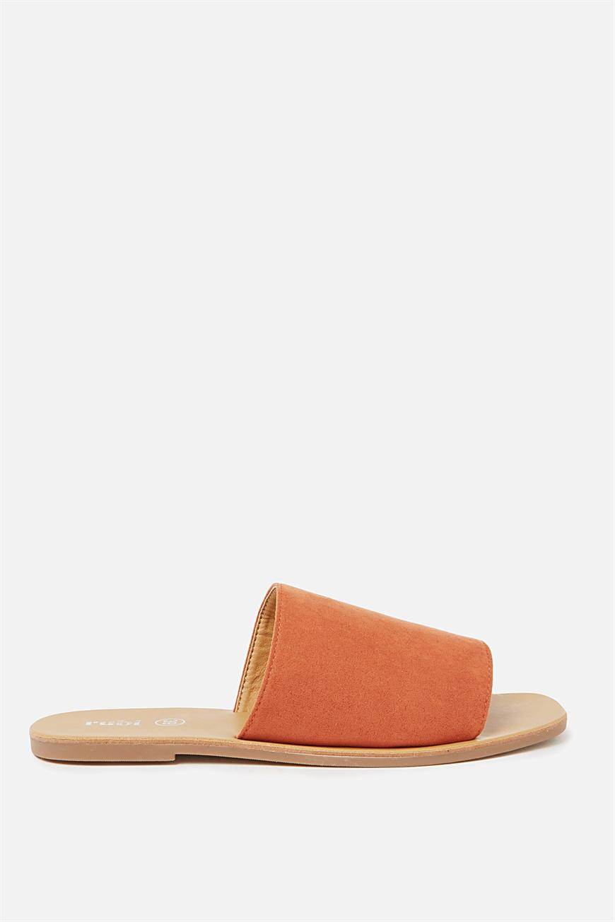 Cleo minimal slide - rust micro Cotton On Sandals & Flip Flops ...