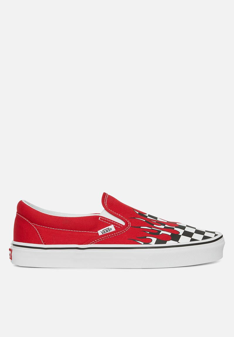 vans checkered red flame