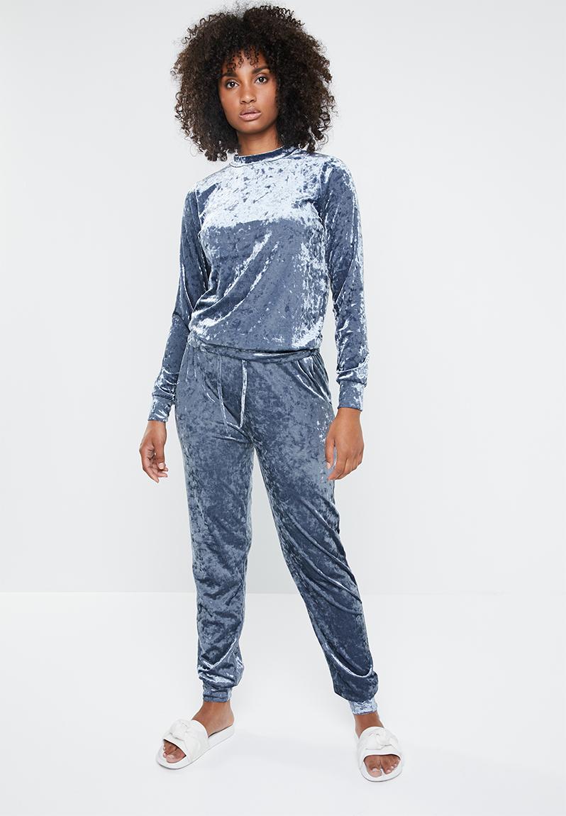 Missguided blue tracksuit sale