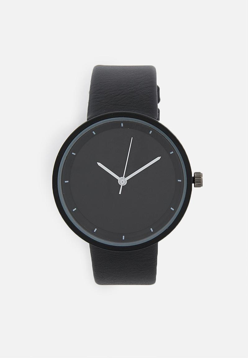 Tanner leather look watch - black Joy Collectables Watches ...