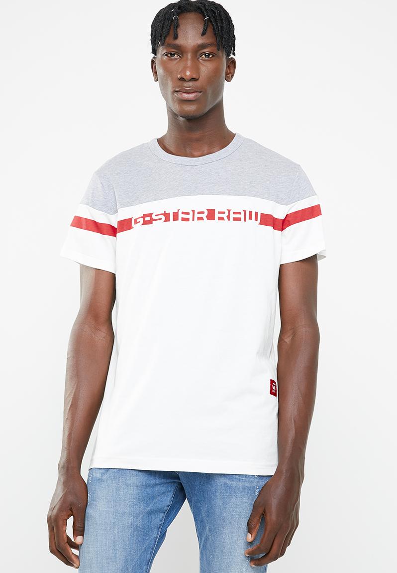 Download Graphic 14 tee - white/grey/red G-Star RAW T-Shirts ...