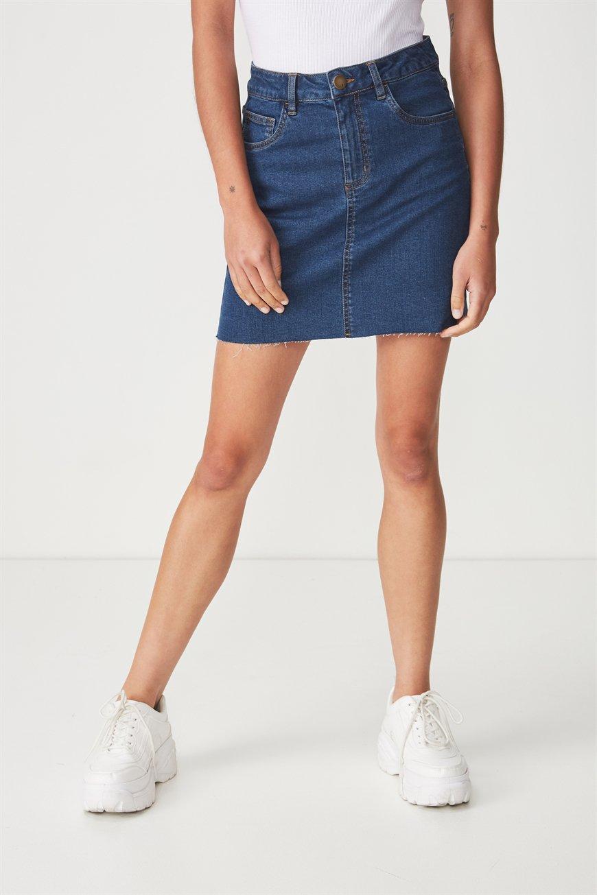 Classic stretch denim mini skirt - mid blue Cotton On Skirts ...