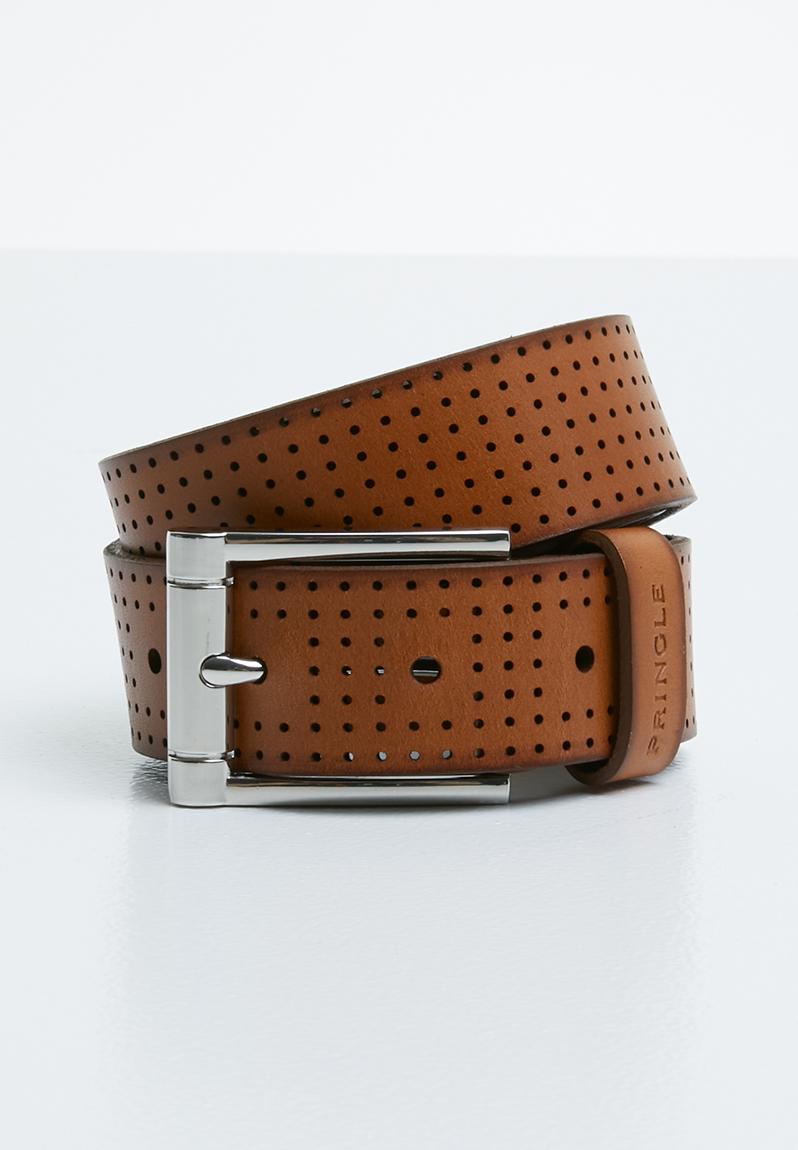 Arlo punch leather belt - tan Pringle Belts | Superbalist.com