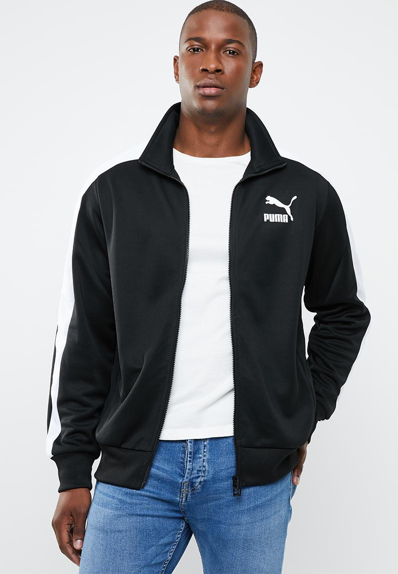 Classics iconic T7 track jacket - black/white PUMA Hoodies, Sweats ...