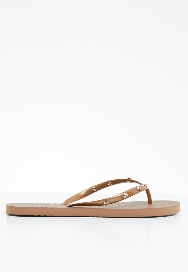 Stud flip-flop - rose gold Superbalist Sandals & Flip Flops ...