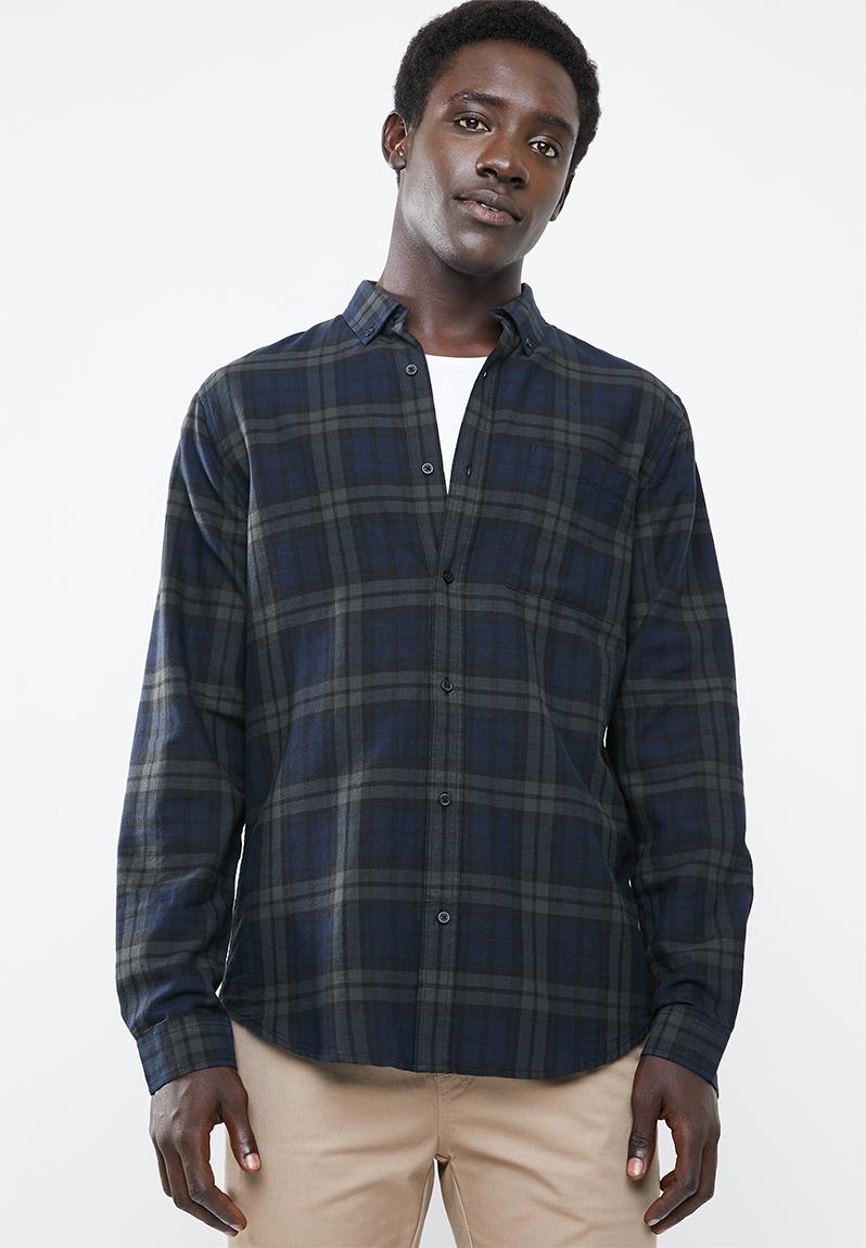 Long sleeve shirt with check pattern - green New Look Shirts ...