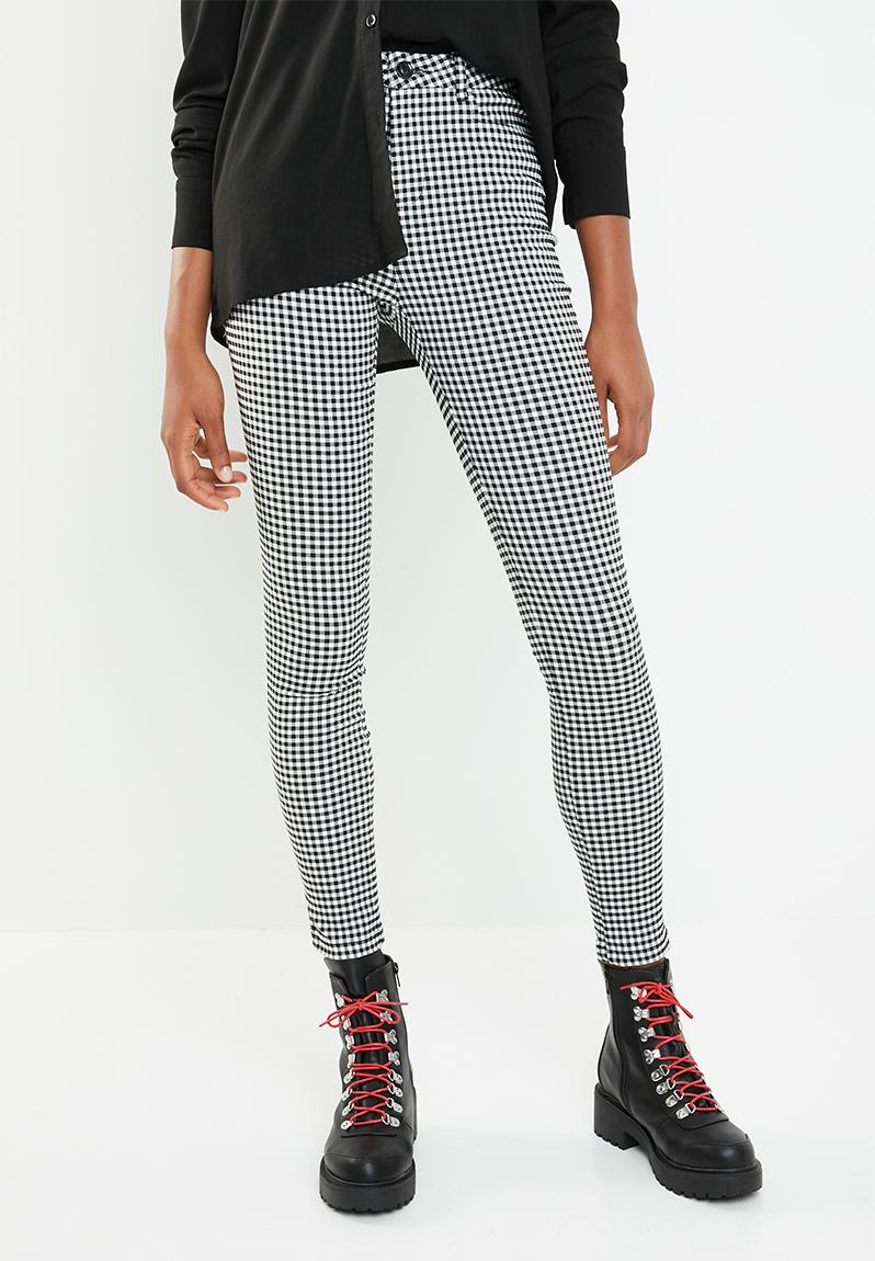 Skinny check pant - black & white Superbalist Trousers | Superbalist.com