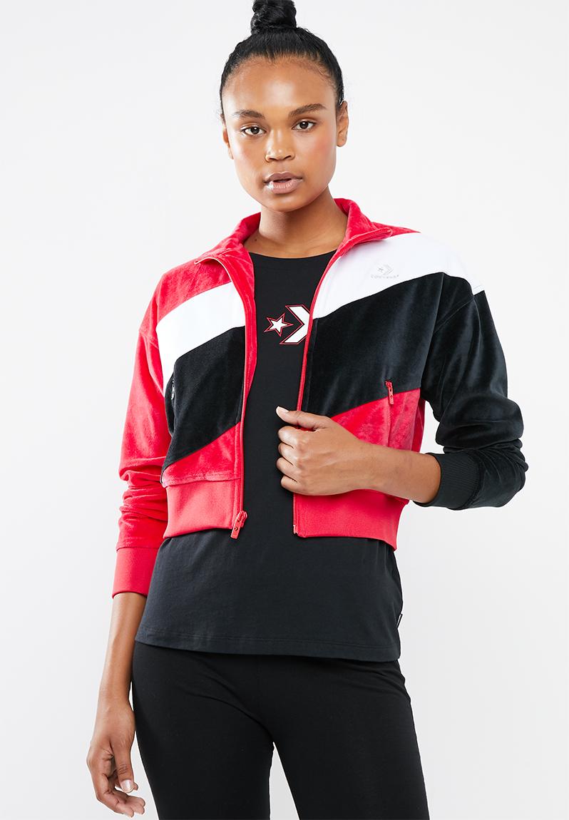 blocked warm up track jacket