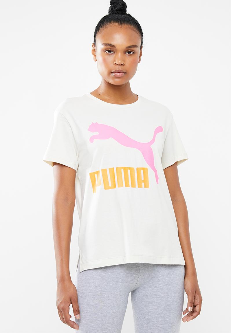 Classics logo tee - beige PUMA T-Shirts | Superbalist.com