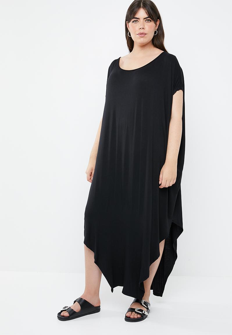 Maxi dress with side slits - black STYLE REPUBLIC PLUS Dresses ...
