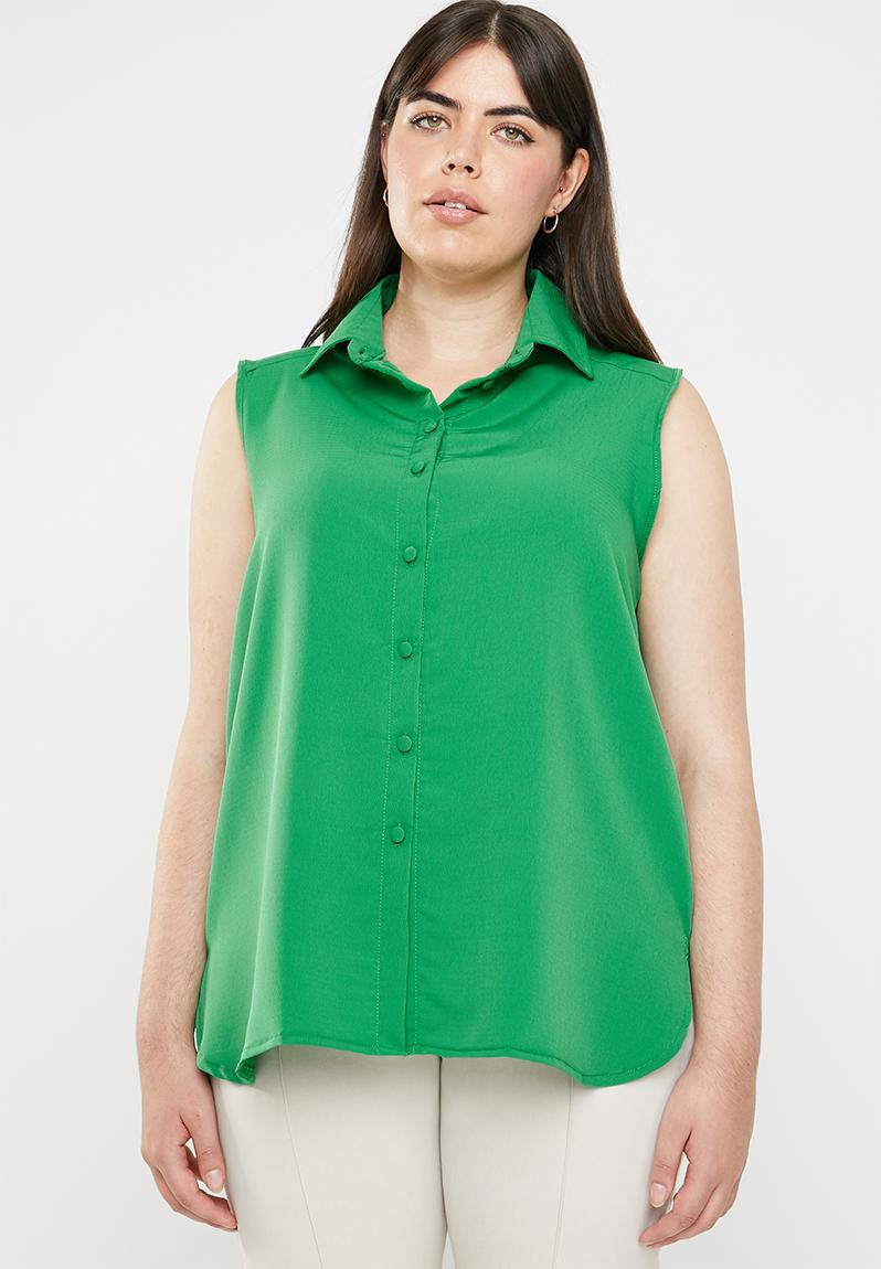 Front button shirt - green edit Plus Tops | Superbalist.com