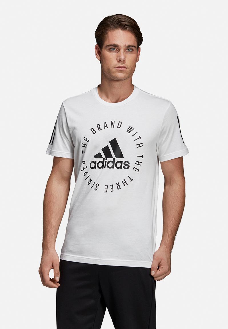 Sid crew short sleeve tee - white & black adidas Performance T-Shirts ...