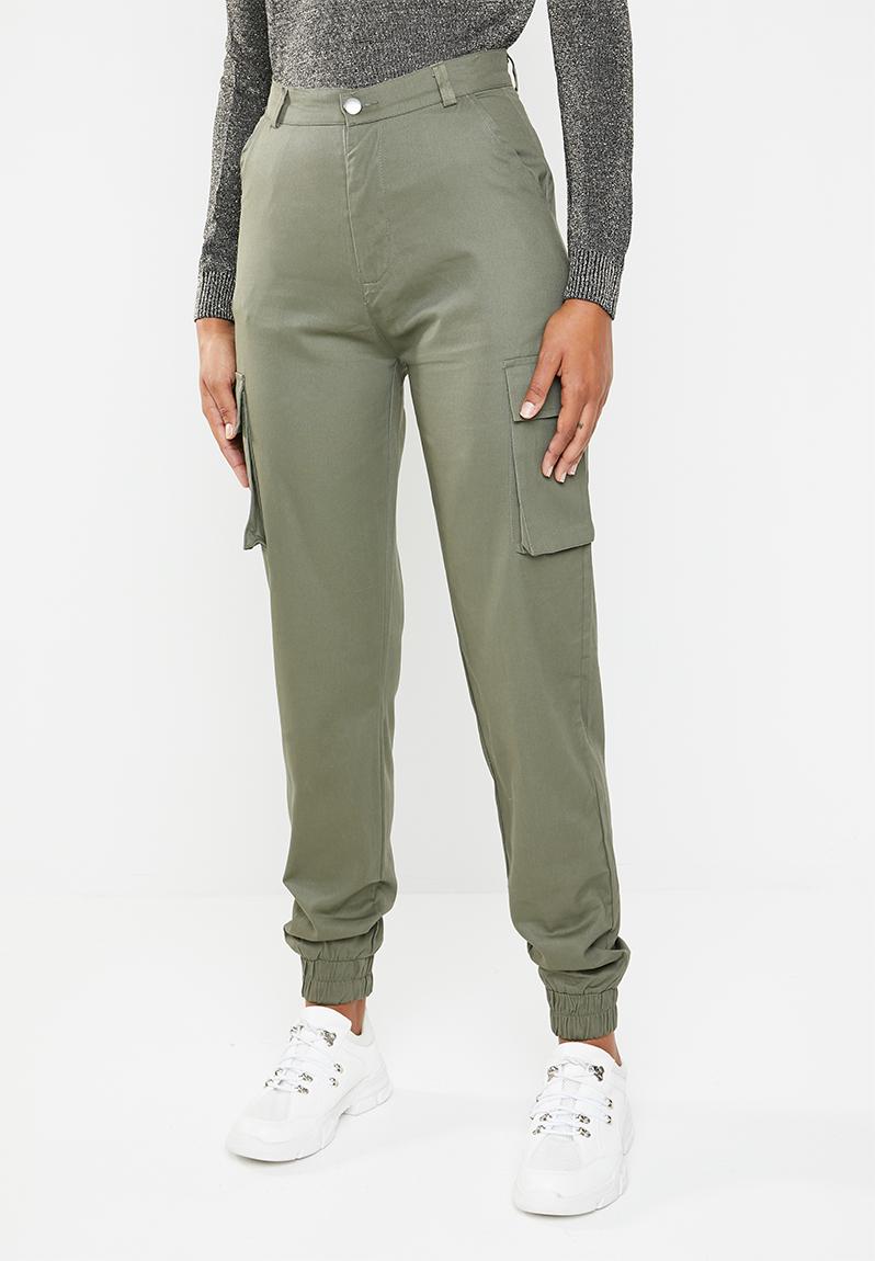 Plain cargo trouser - khaki Missguided Trousers | Superbalist.com