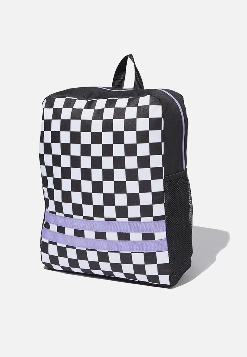 Back to school backpack - checkboard Cotton On Accessories