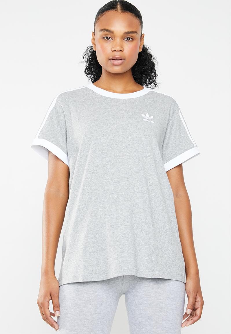 3 Stripe tee - grey melange adidas Originals T-Shirts | Superbalist.com