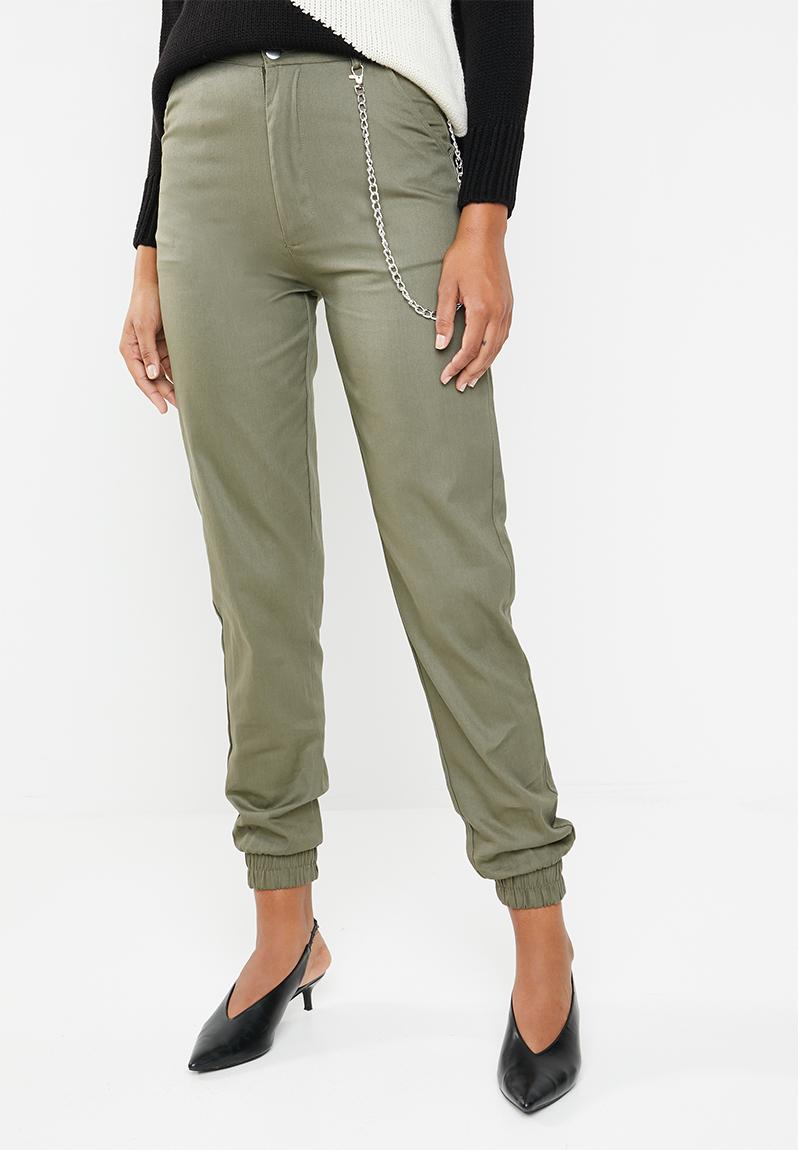 Chain cargo trouser - khaki Missguided Trousers | Superbalist.com