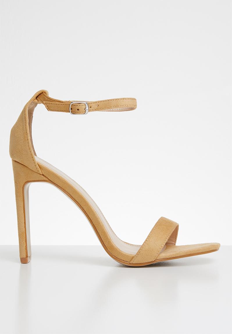 yellow barely there heels