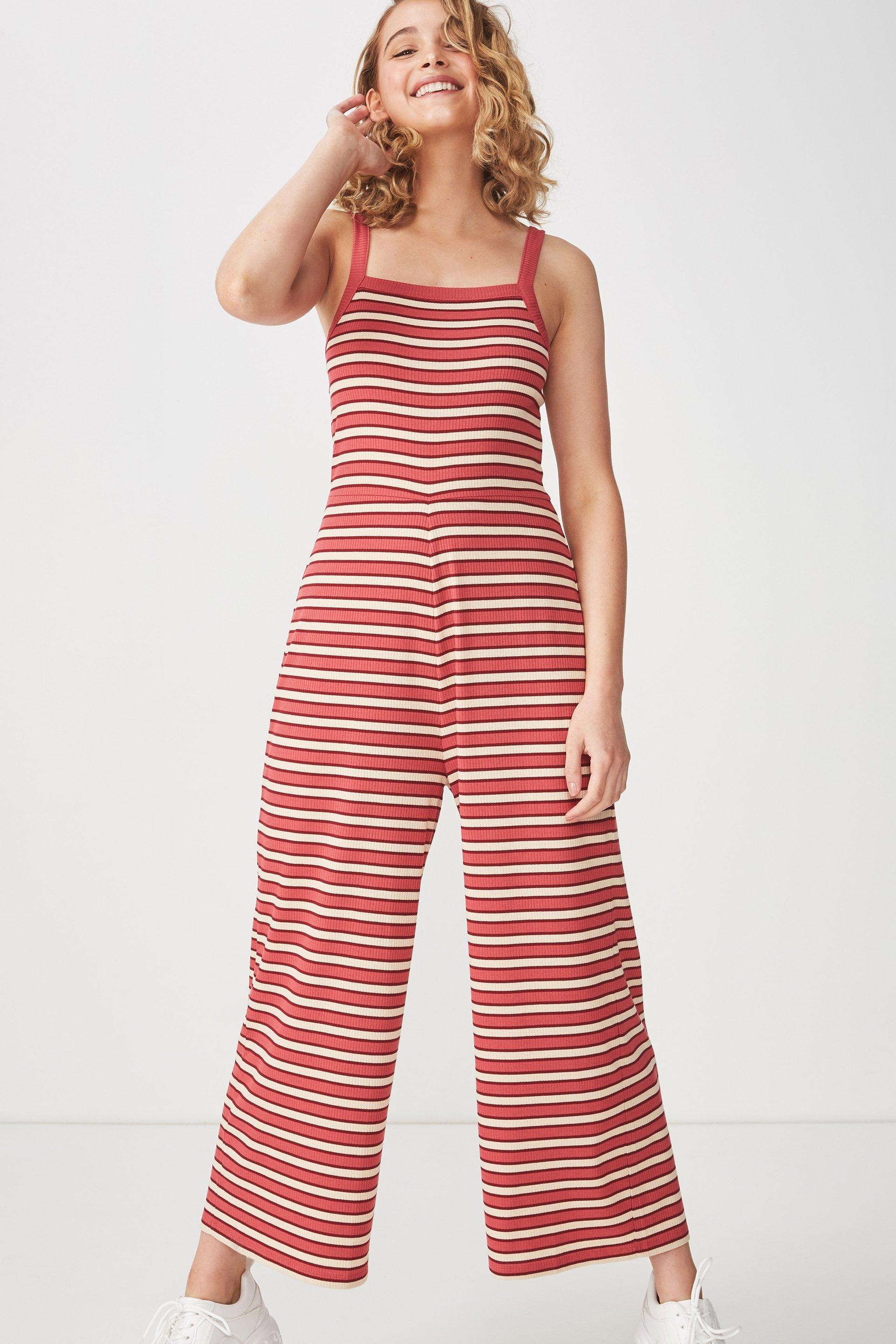 strappy wide leg jumpsuit