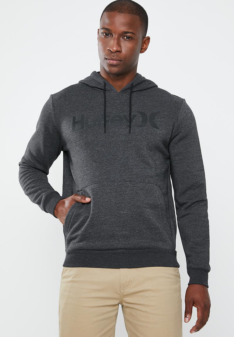 Check one & only pop hood fleece - charcoal Hurley Hoodies & Sweats ...