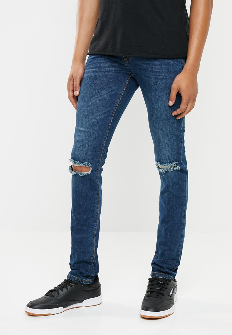 Skinny knee rip-mid blue basicthread Jeans | Superbalist.com