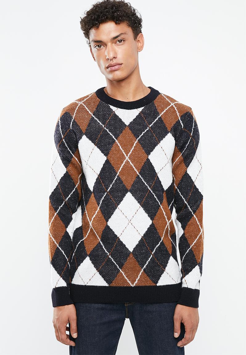 argyle plaid sweater