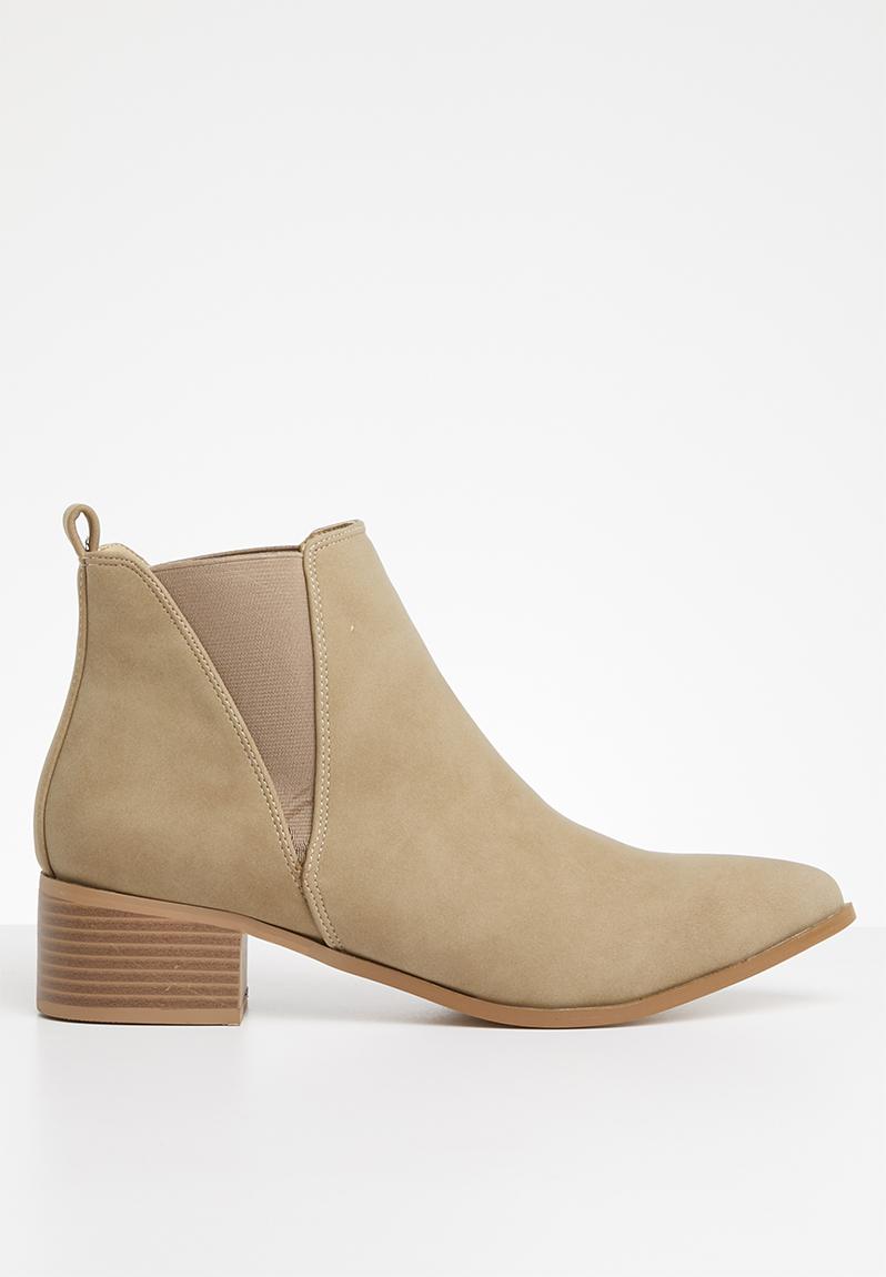 ankle boots in beige