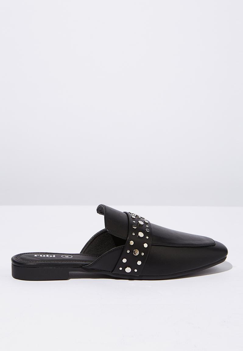 black mules with studs