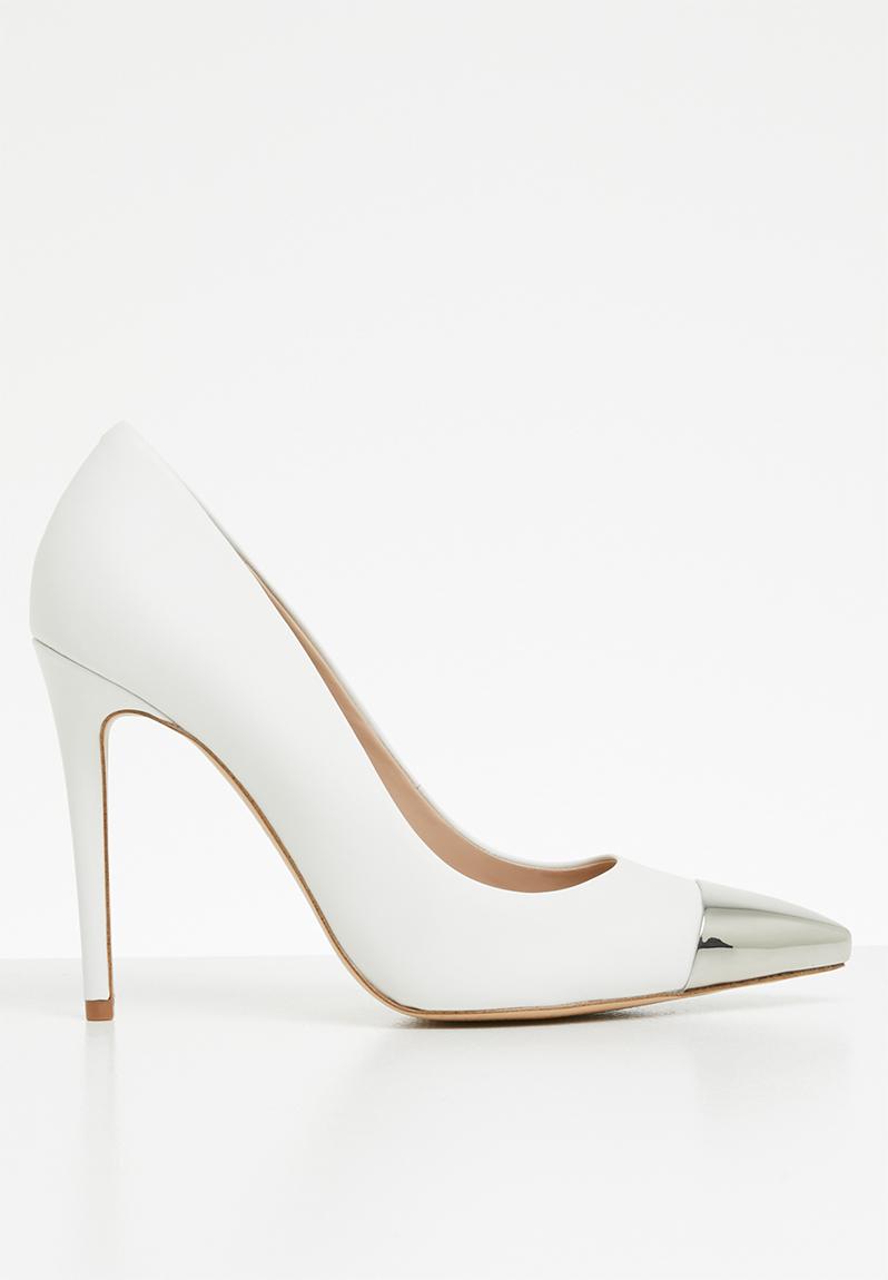 Edania leather metal tip pointed stiletto heel - white ALDO Heels ...