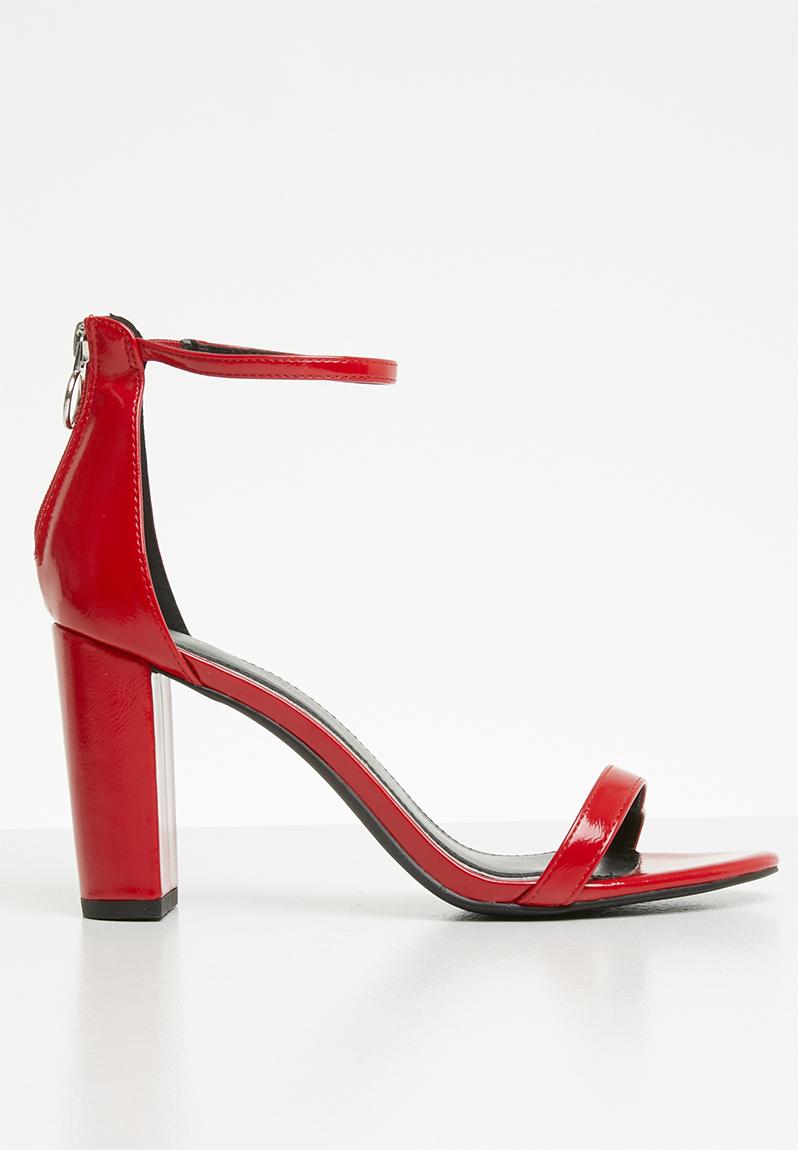 Ankle strap block heel - red New Look Heels | Superbalist.com