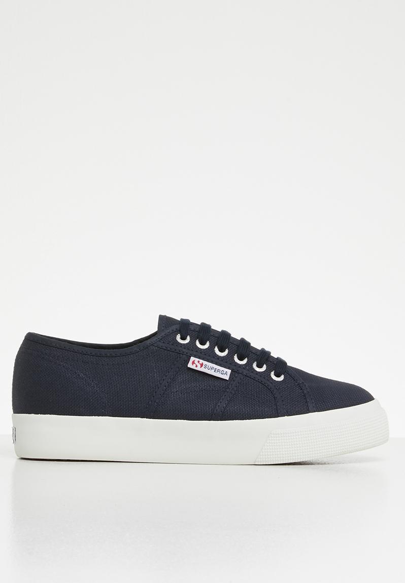 2730 Cotu canvas mid-wedge - f43 navy / white SUPERGA Sneakers ...