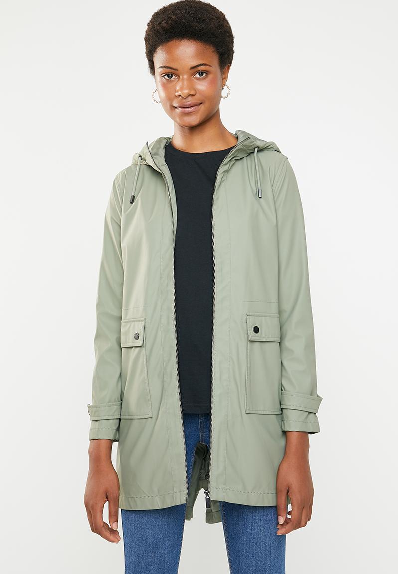 Longline anorak parker jacket - light khaki New Look Jackets ...