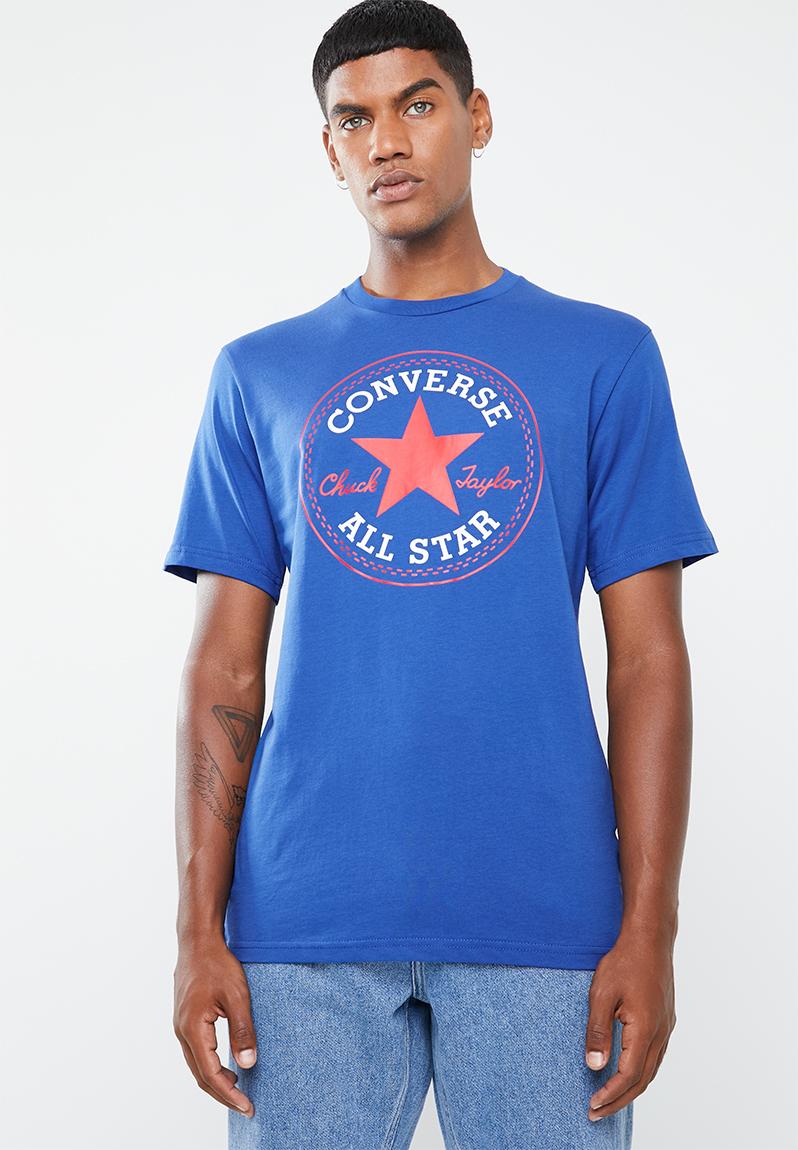 Chuck patch short sleeve tee - blue Converse T-Shirts & Vests ...