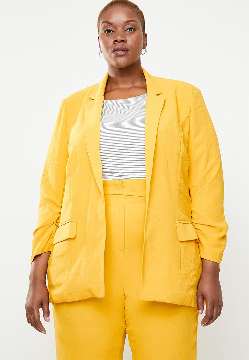 Soft suit jacket - yellow STYLE REPUBLIC PLUS Jackets & Coats ...