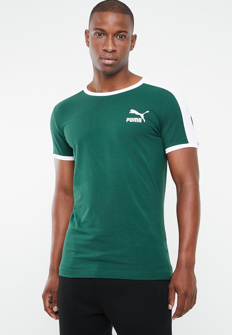 Iconic T7 slim fit short sleeve tee - ponderosa pine PUMA T-Shirts ...