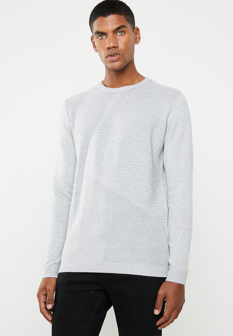 Penditon crew neck knit - light grey Jack & Jones Knitwear ...