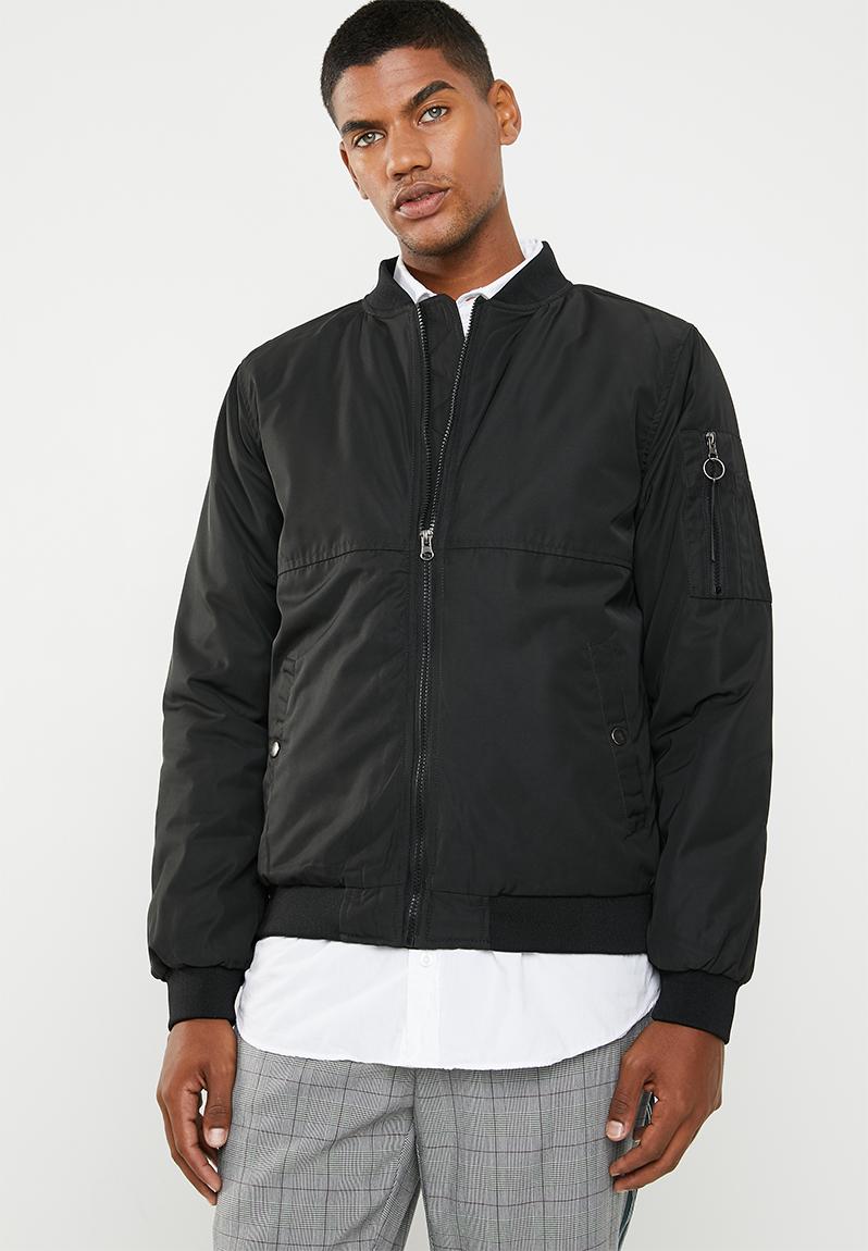 Light padded bomber jacket - black Superbalist Jackets | Superbalist.com