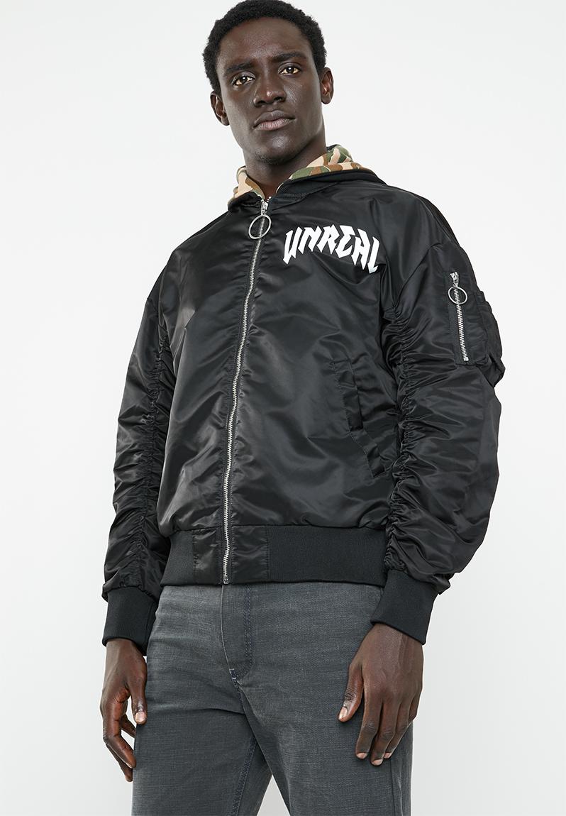 Unreal bomber jacket - black Jack & Jones Jackets | Superbalist.com