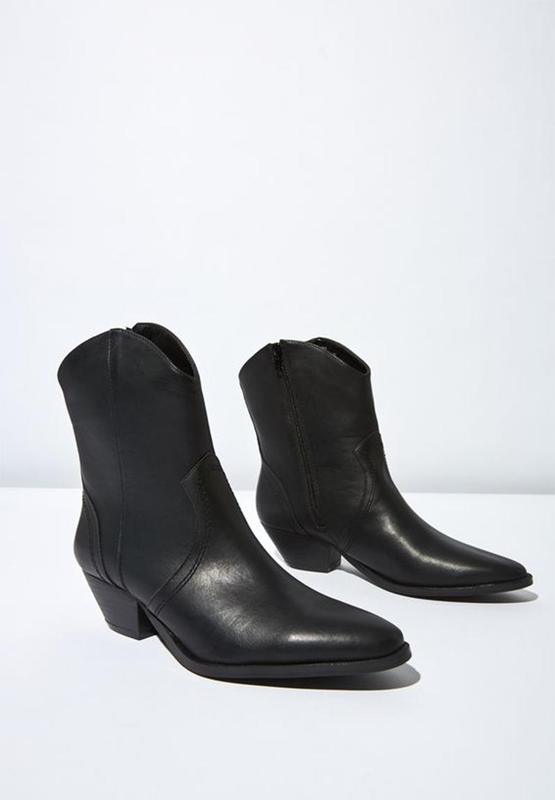 Larissa western boot - black smooth pu Cotton On Boots | Superbalist.com