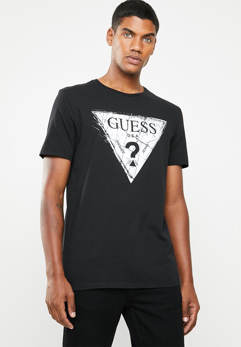 Guess classic tri tee - black GUESS T-Shirts & Vests | Superbalist.com